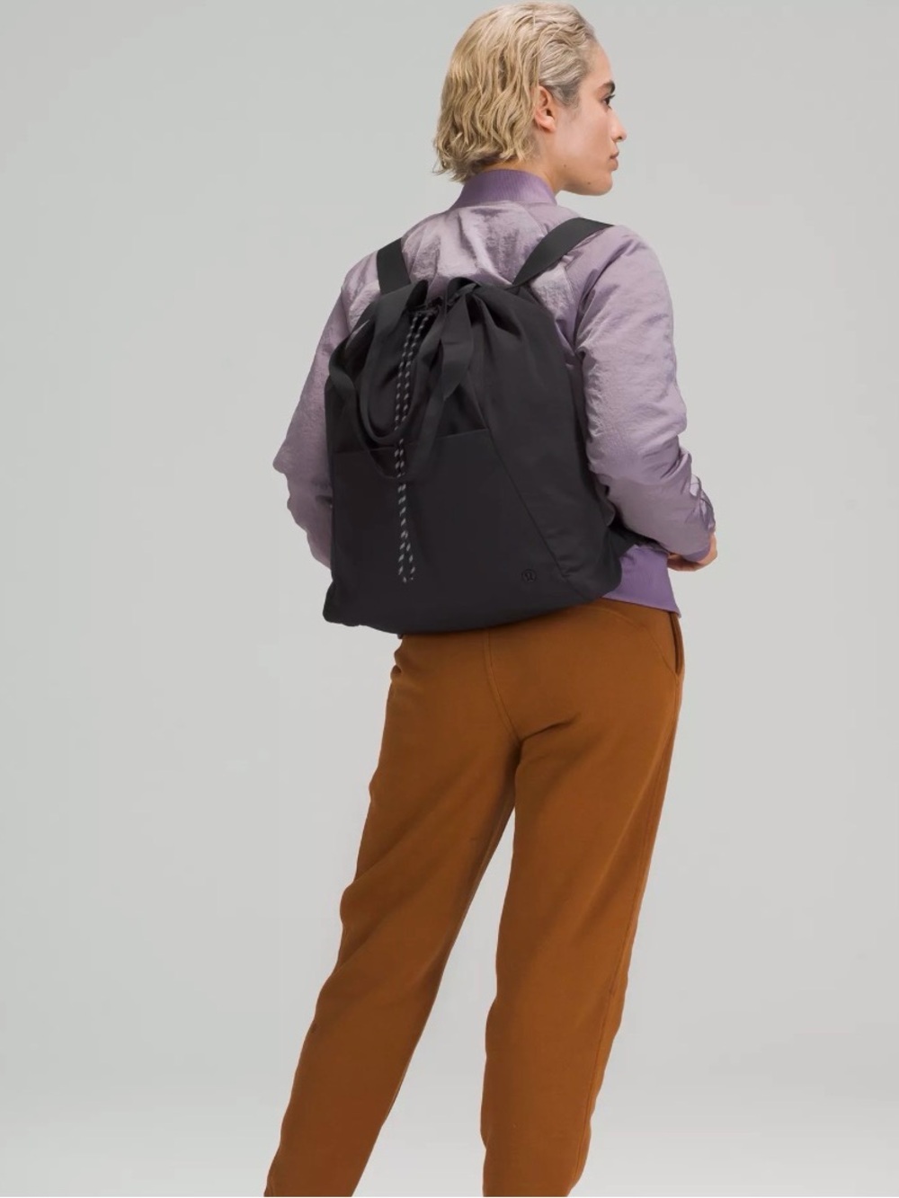 Lululemon Dual Black Drawstring Backpack